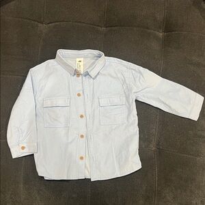 H&M Sky Blue Shirt with Wooden Buttons